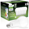 6x LED žárovka E27 A70 18W = 150W 2430lm 4000K neutrální bílá 260° LUMILED