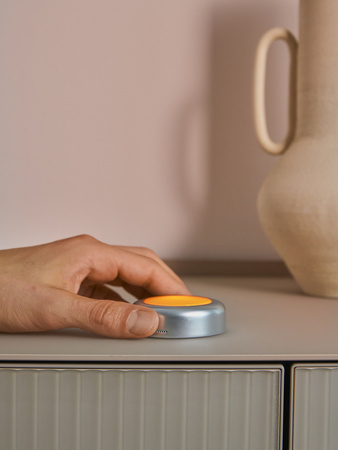 LED dobíjecí přenosné světlo 0,5W 40lm stmívatelné CCT RGBW OK kulaté stříbrné SMART+ Bluetooth Twist&Shake Ledvance