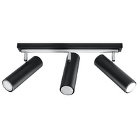 DIREZIONE stropní svítidlo 3xGU10 Reflektor Halogenové svítidlo Moving 45cm Černá SOLLUX