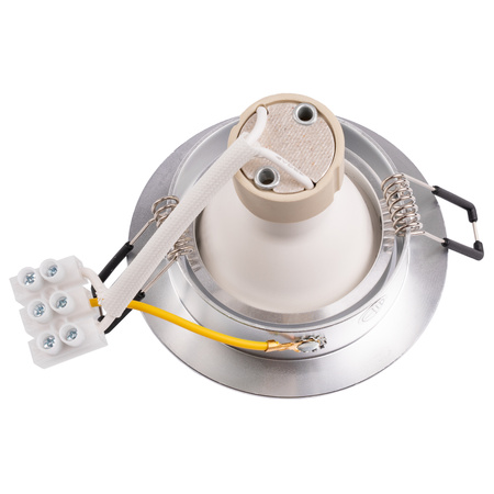 TRIX 3v1 GU10 6W 4000K Brushed Silver LUMILED kulaté halogenové svítidlo pro zápustnou montáž