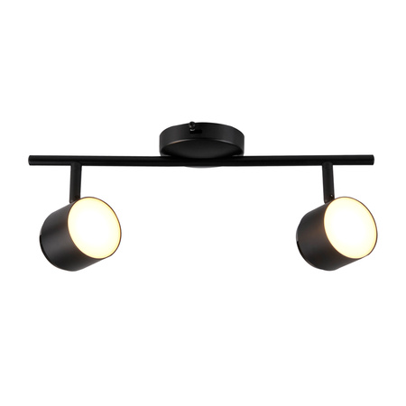 Stropní a nástěnné svítidlo s LED páskem 8.4W KUBIK 2 Black 3000K GOLDLUX (Polux)