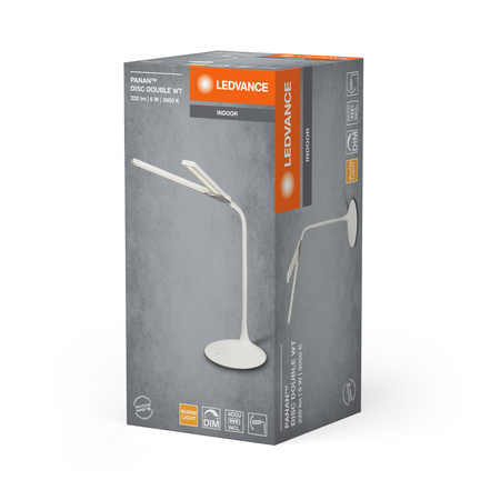LED stolní lampa 5W 220lm 3000K teplá stmívatelná baterie bílá Panan Ledvance