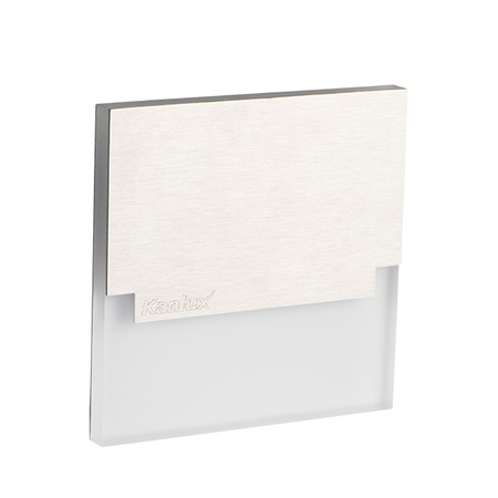 Schodišťové svítidlo LED 0,8W 13lm 3000K Warm Square Silver Sabik Kanlux