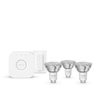 3x LED GU10 Reflector PAR16 4,7W = 50W 345lm 2200-6500K CCT + RGB SMART Smart Bluetooth ZigBee White and Color Ambiance + Bridge Bridge Philips HUE Starter Kit