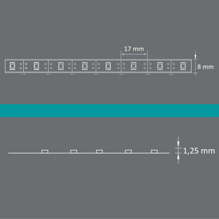 LED pásek se senzorem pohybu a soumraku 3,5W 370lm 4000K neutrální 1,5V bílá 1m Sanico Goldlux