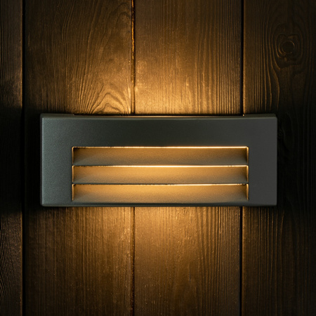 Zahradní nástěnné svítidlo. elevace. venkovní svítidlo E27. tmavě šedá IP54