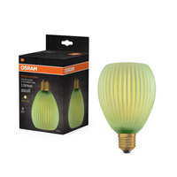 LED žárovka E27 Oval 3,5W 300lm 2700K Warm Decorative Green Osram