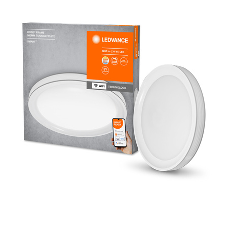 LED stropní svítidlo ORBIS Rám 32W 3300lm Teplá bílá-Studená bílá 50cm SMART+ WiFi LEDVANCE