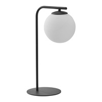 Stolní noční lampa CELESTE Skleněné stínítko Černá a bílá Moderní E27 5462 TK Lighting