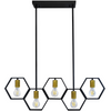 Dekorativní závěsné stropní svítidlo 5x E27 Black Gold Honey Sanico Goldlux