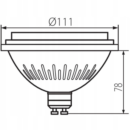LED žárovka ES111 12W = 84W 950lm 2700K teplá bílá CRI97 40° Silver IQ-LED Kanlux