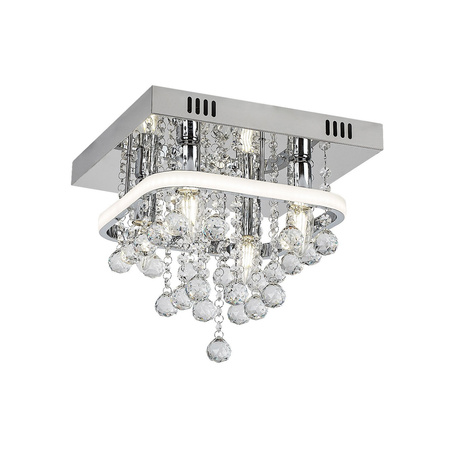 Plafond LED stropní svítidlo Povrchové nástěnné svítidlo 23W stmívatelné chrom Classic Pallas Rabalux