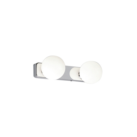 BRAZOS 6950 Nowodvorski Nástěnná lampa Stříbrná 2xG9 nástěnná lampa Skleněné stínidlo ocel + sklo Minimalist
