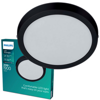 Plafond Panel LED Povrchové stropní svítidlo MAGNEOS 20W 2700K 28cm Black Downlight Round PHILIPS