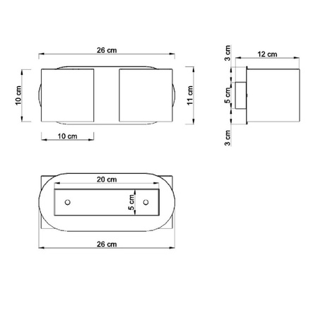 Nástěnné svítidlo LED ORBIS 2xG9 Nástěnné svítidlo Upstairs Downstairs Grey SOLLUX