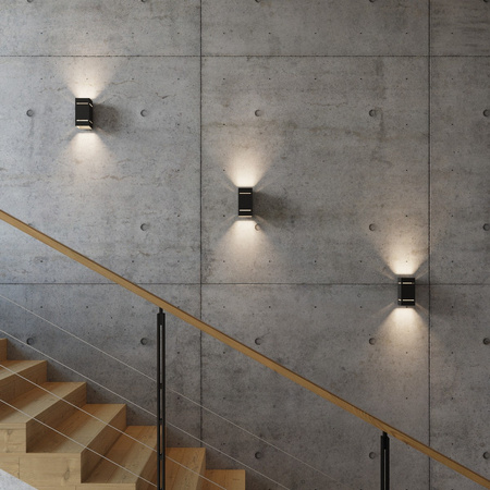 Nástěnné svítidlo BLOCCO G9 Rectangular Up-Down Modern Black SOLLUX