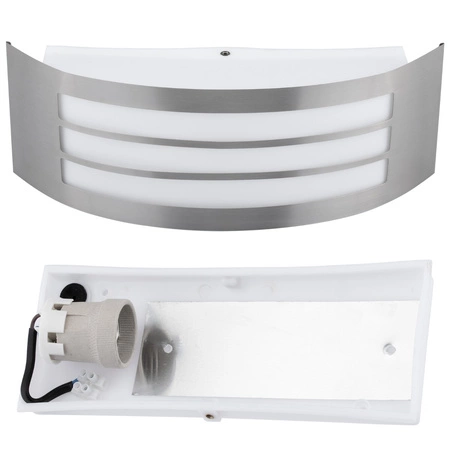 Zahradní nástěnné svítidlo. elevace. venkovní svítidlo E27 INOX IP44 DORIS