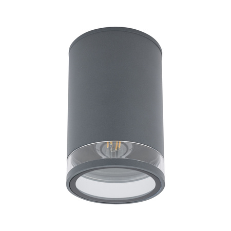 Plafond Oprawa Natrawkowa Sufitowa Lampa Ogrodowa Kinkiet E27 Graphite Vodotěsný IP44 ROCK PRO 10687 Nowodvorski