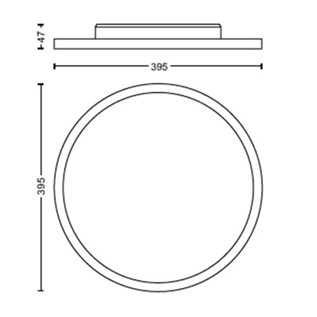 Povrchový LED panel Aurelle Black 21W CCT PHILIPS HUE Bluetooth + stmívač