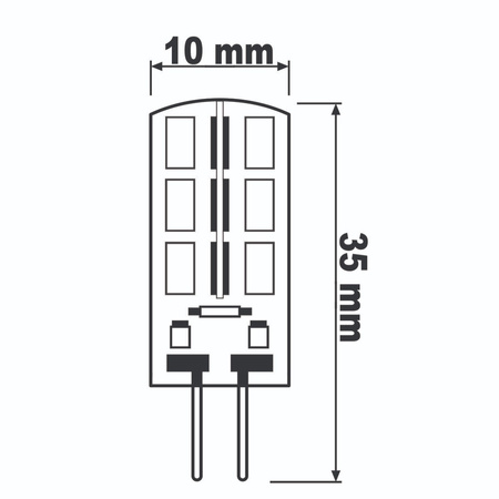 Žárovka LED G4, KAPSLE 2W = 20W 200lm 3000K Teplá bílá 270° LUMILED