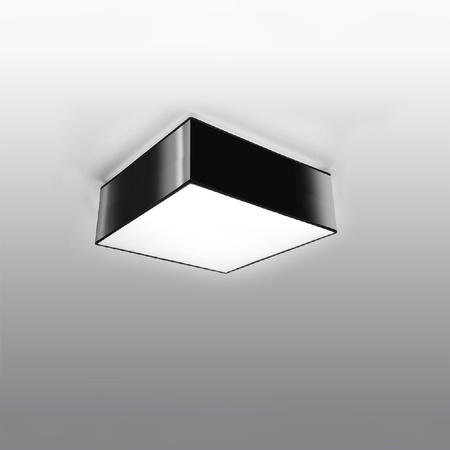 LED stropní svítidlo Plafond HORUS E27 čtvercové svítidlo 25cm černé SOLLUX