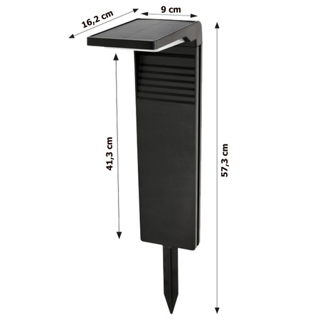 LED solární zahradní lampa poháněná stojanem 57 cm 4000K IP64 se soumrakovým senzorem