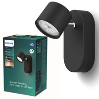 Stropní svítidlo LED STAR 4,5 W 2700K Stmívatelný reflektor Pohyblivé svítidlo černé PHILIPS