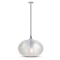 Závěsné svítidlo E27 Transparentní skleněné stínidlo DIAMOND CUT D:330 VT-7350 V-TAC