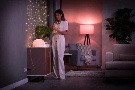 Chytrá zásuvka Schuko TYP F Wattmetr Programátor TIMER Bílá chytrá zásuvka Philips HUE