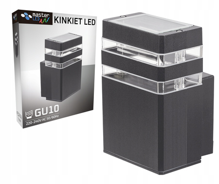 Fasádní nástěnné svítidlo INEZ Dark Grey GU10 ALUMINIUM IP54