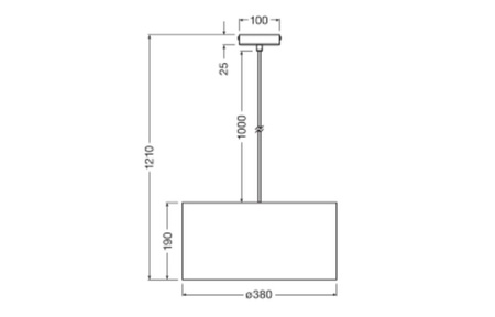 Dekorativní stropní závěsné svítidlo E27 Overhang Grey Decor Ledvance