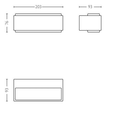 Zahradní nástěnná LED lampa STRATOSPHERE 3,8W 2700K Warm IP44 Up-Down Anthracite PHILIPS