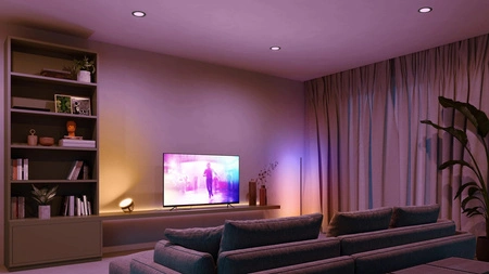 LED panel pod omítku 12W 1500lm IP44 Bílá a barevná Ambiance RGB + TW Black Smart SMART Zigbee Bluetooth Slim Downlights Philips HUE