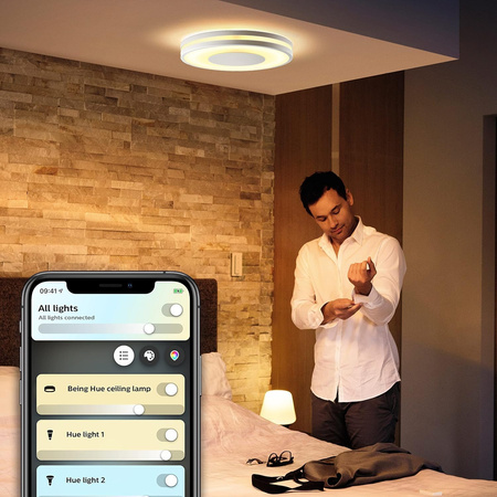 LED BEING stropní podhled bílý 22,5W CCT PHILIPS HUE Bluetooth Zigbee + stmívač