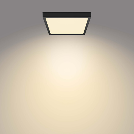 Plafond Panel LED Stropní svítidlo pro povrchovou montáž MAGNEOS 20W 2700K 28cm Black Downlight Square PHILIPS