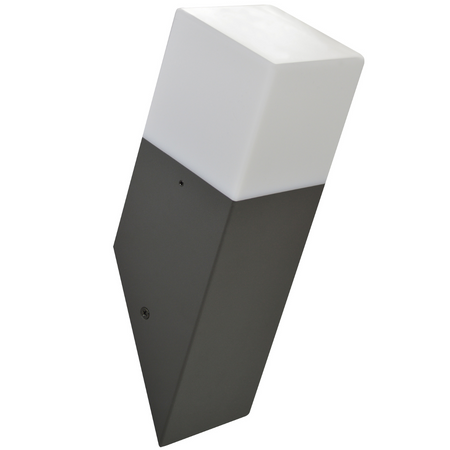 LED zahradní nástěnné svítidlo E27 NEW YORK šikmé 25cm grafit - GOLDLUX (Polux)