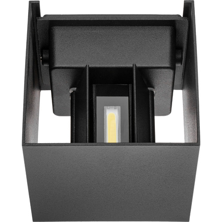 Zahradní nástěnná lampa 2x 3W, nastavitelné nahoru a dolů 4000K Černá PICEA LUMILED