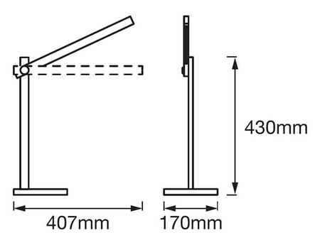 LED noční stolní lampa 7W 3000K - 4300K - 6000K CCT stmívatelná dotyková černá PANAN Ledvance