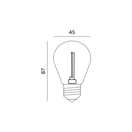 LED žárovka E27 Ball 1W 50lm 3000K Warm 220° Kobi