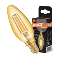 LED žárovka E14 B35 4W = 35W 410lm 2400K Warm 300° Filament OSRAM Vintage Decorative