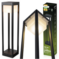 LED 12W 3000K 60cm černá QUERCUS LUMILED venkovní stojanová zahradní lampa
