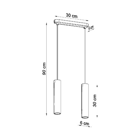 LINO LED závěsné stropní svítidlo 2xGU10 přírodní dřevo SOLLUX