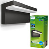 Zahradní nástěnná LED lampa BUSTAN 3,8W 4000K Neutral IP44 Antracit PHILIPS