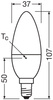 LED žárovka B37 Candle E14 4,9W = 40W 470lm 2700-4000K CCT 200° Relax Active and Sleep CLASSIC Osram