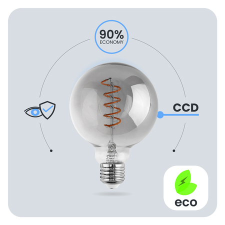 3x LED žárovka E27 Sphere G95 6W = 50W Dekorativní 360° LUMILED