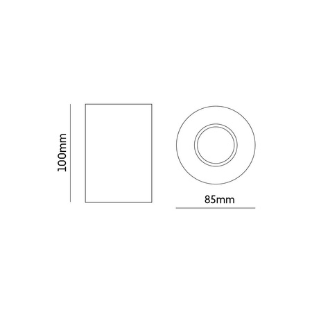 Halogenové svítidlo pro povrchovou montáž hliníková SPOT TUBA pro LED GU10 černá - zlatá