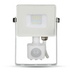 Reflektor LED 10W 800lm 3000K IP65 Black s pohybovým senzorem a funkcí CUT-OFF Samsung Chip VT-10-SB V-TAC