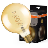 Dekorativní LED žárovka E27 G125 7W = 48W 600lm 2200K Teplá bílá 320° vlákno stmívatelné OSRAM Vintage 1906