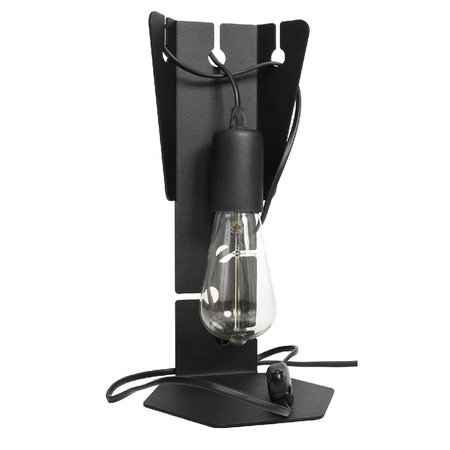 ARBY E27 Stolní lampa na noční stolek černá SOLLUX