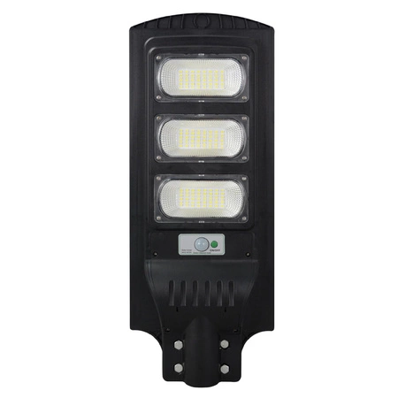 Reflektor LED 200-1000lm 6000K IP65 10W Solar Black se senzorem pohybu a soumraku + dálkové ovládání STREET-9 GOLDLUX (Polux)